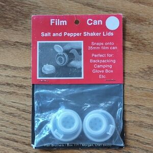Film Can Salt and Pepper Shaker Lids - White